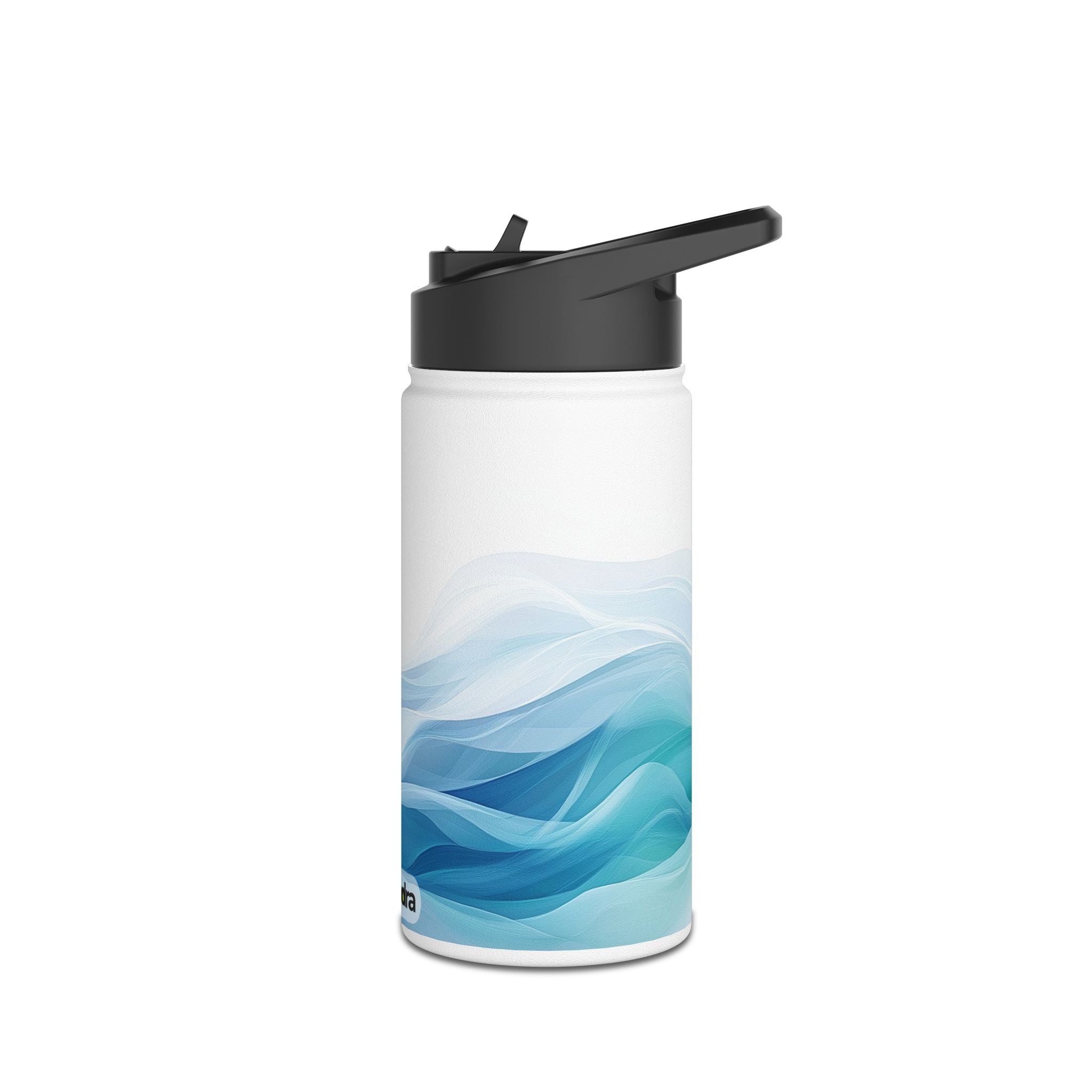 Trendy Stainless Steel Water Bottle with Wave Design