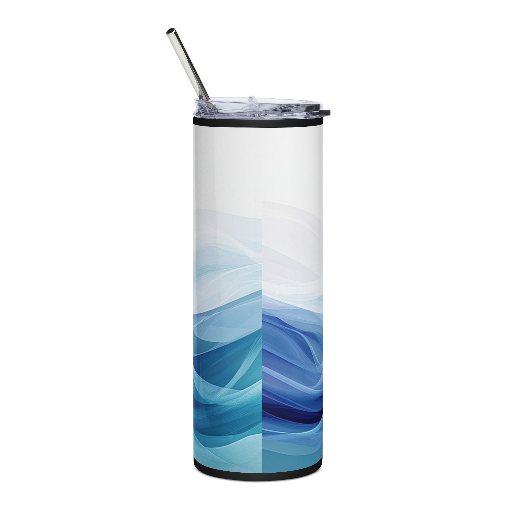Custom Wave Design Stainless Steel Tumbler