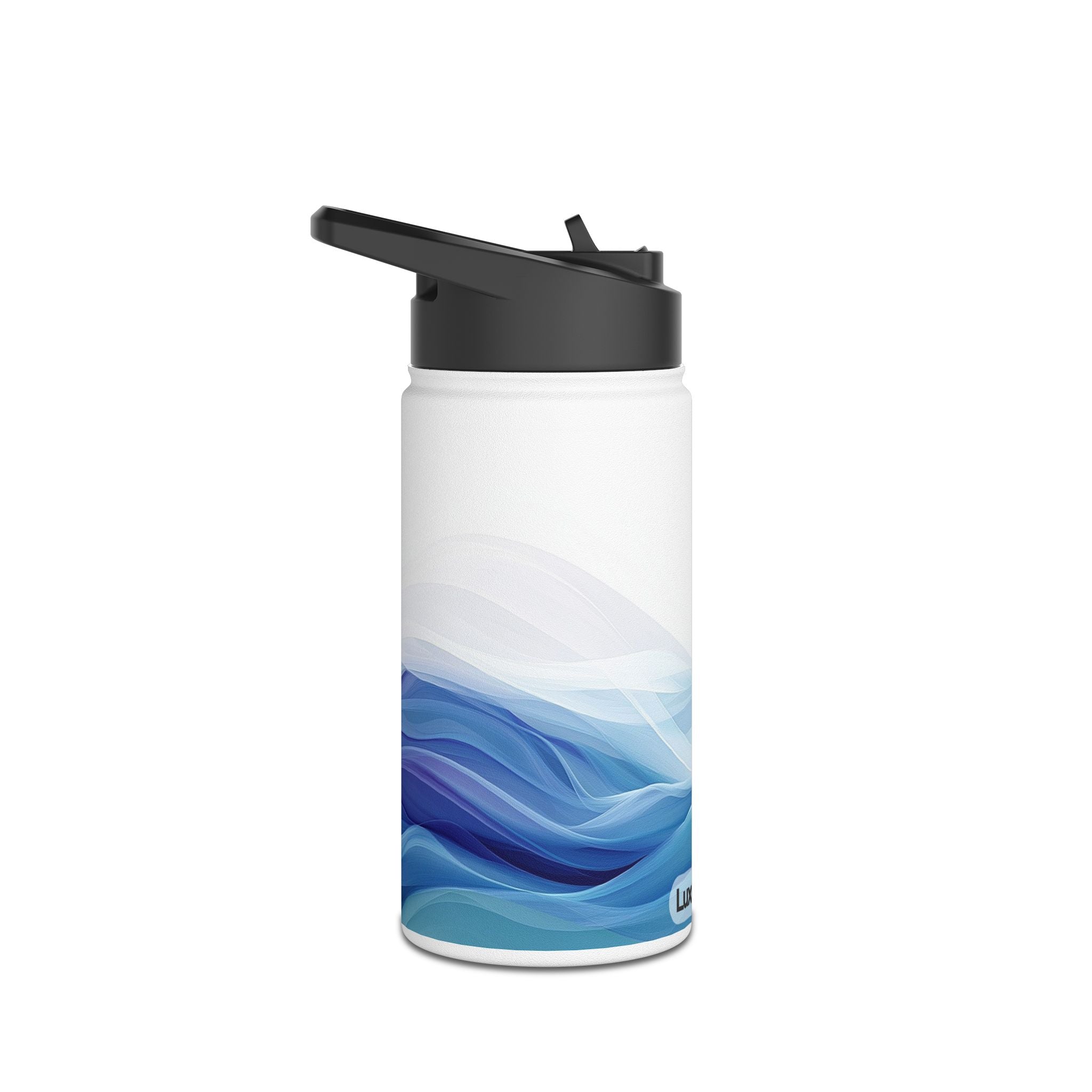Trendy Stainless Steel Water Bottle with Wave Design