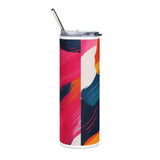 Colorful Floral Stainless Steel Tumbler