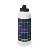 Retro Grid Stainless Steel Water Bottle