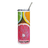 Citrus-Inspired Stainless Steel Tumbler