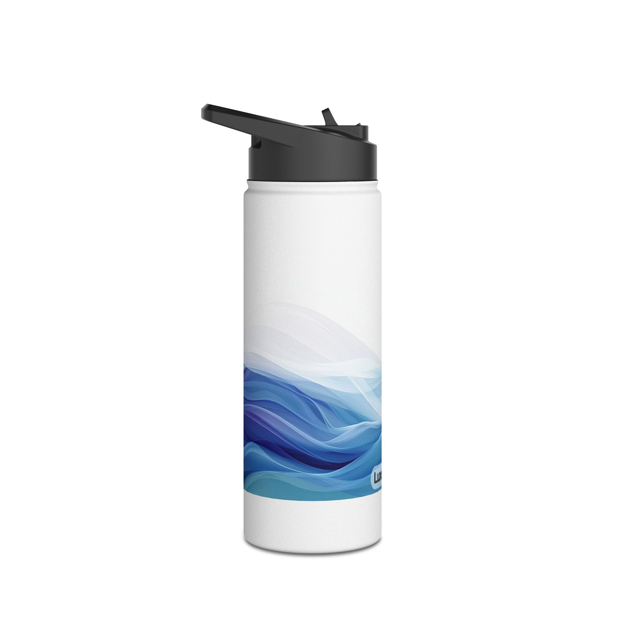 Trendy Stainless Steel Water Bottle with Wave Design