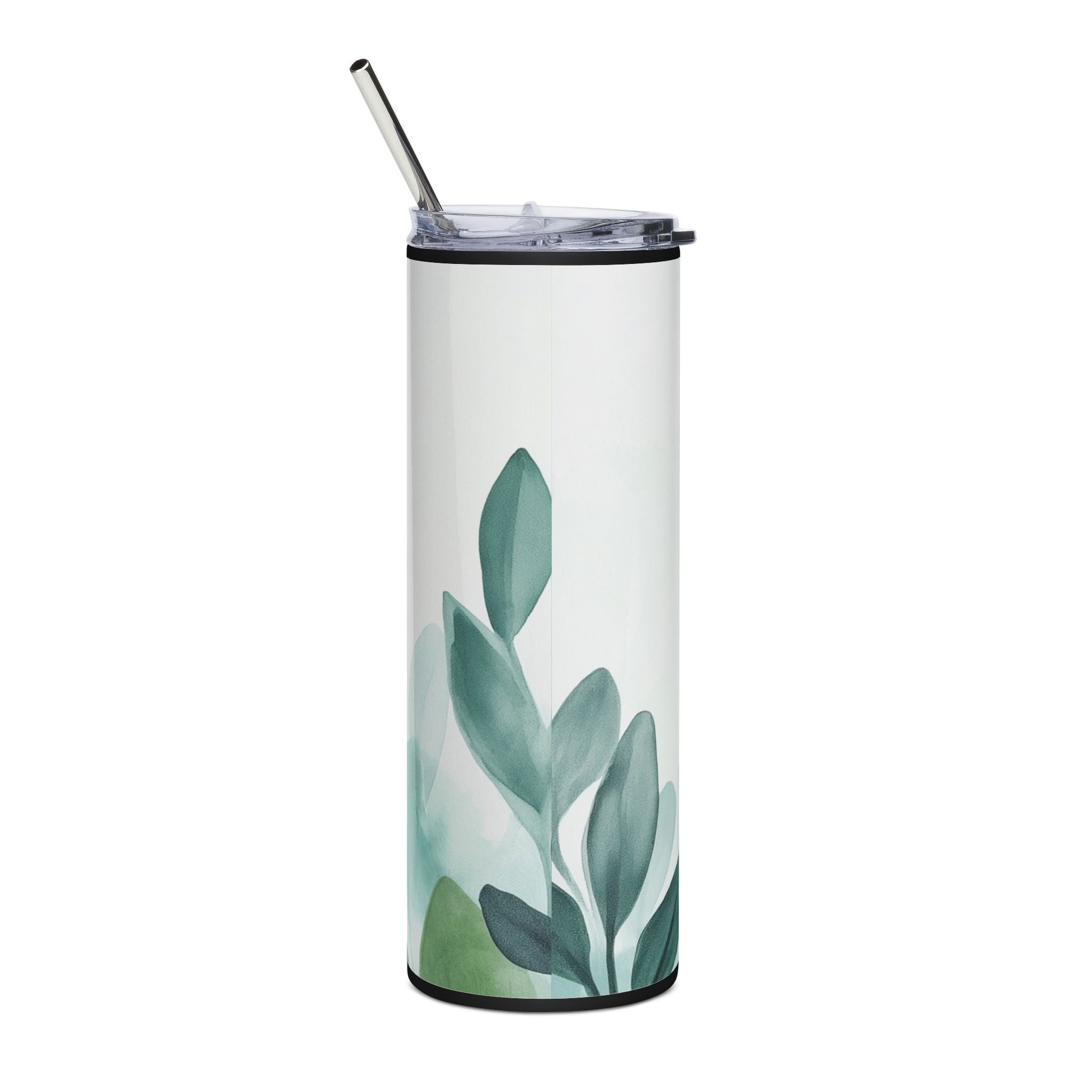 Elegant Leaf Design Stainless Steel Tumbler