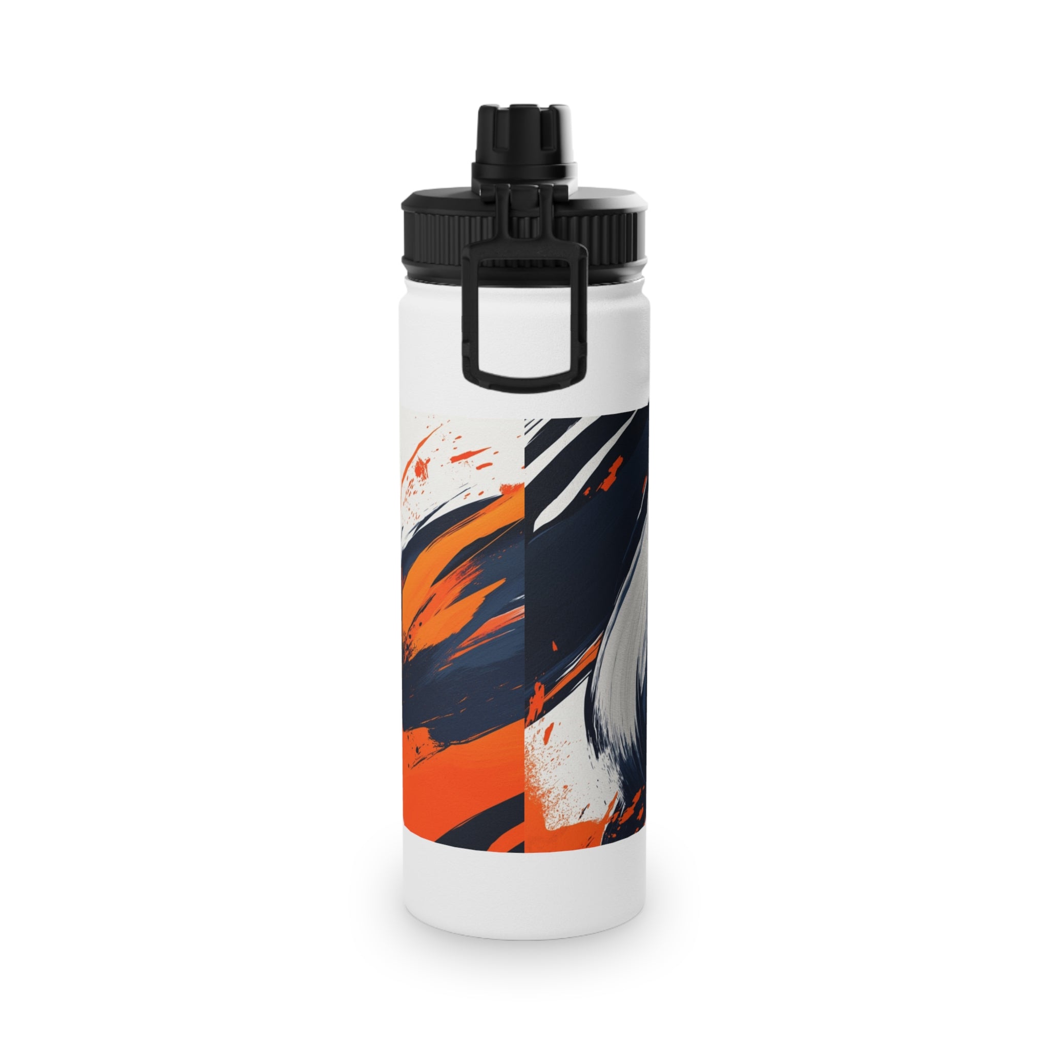Abstract Color Splash Stainless Steel Water Bottle