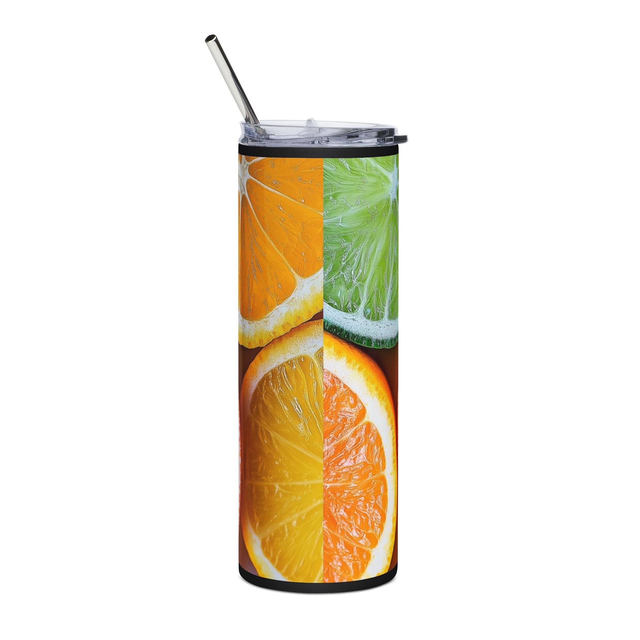 Citrus-Inspired Stainless Steel Tumbler