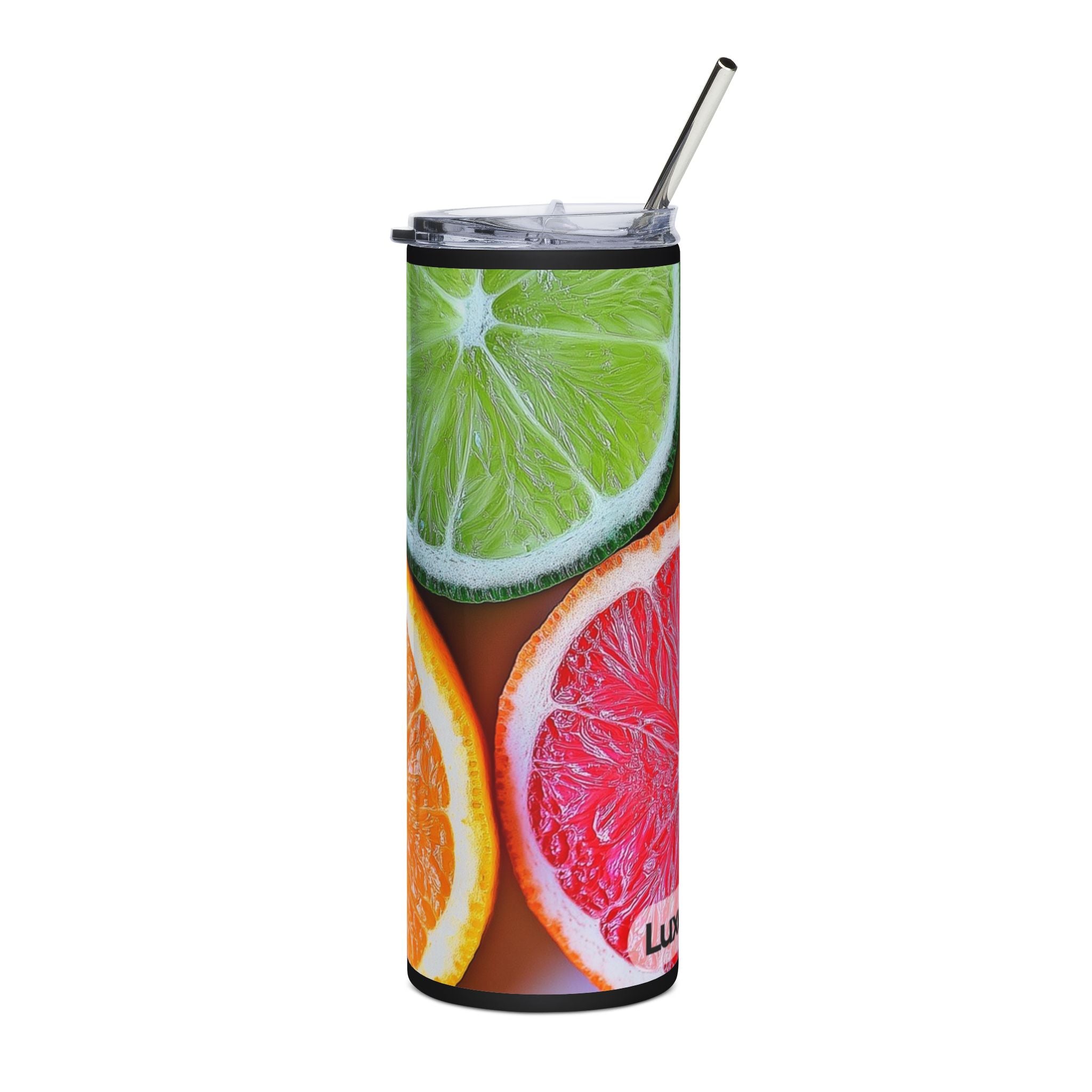 Citrus-Inspired Stainless Steel Tumbler
