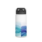 Trendy Stainless Steel Water Bottle with Wave Design