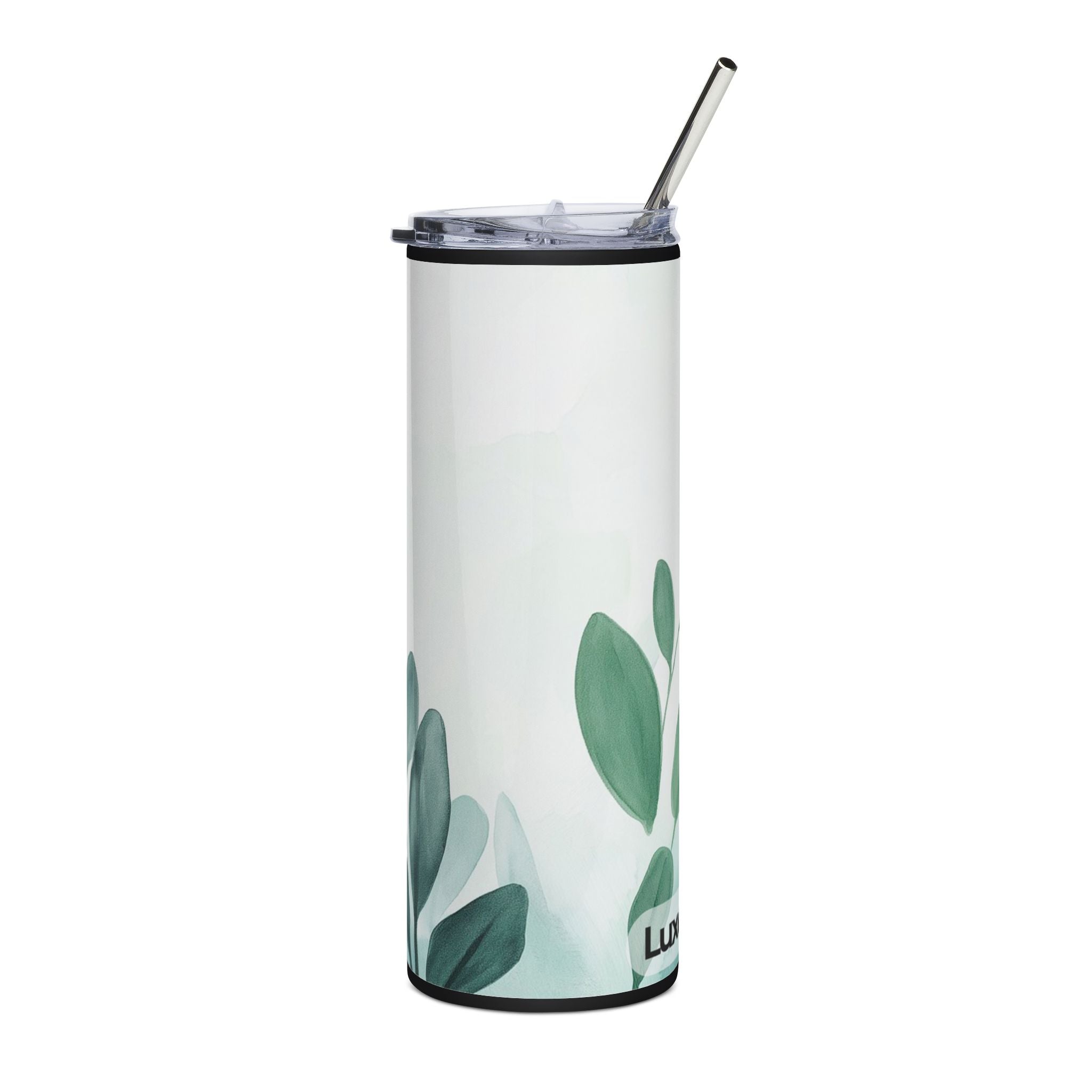 Elegant Leaf Design Stainless Steel Tumbler