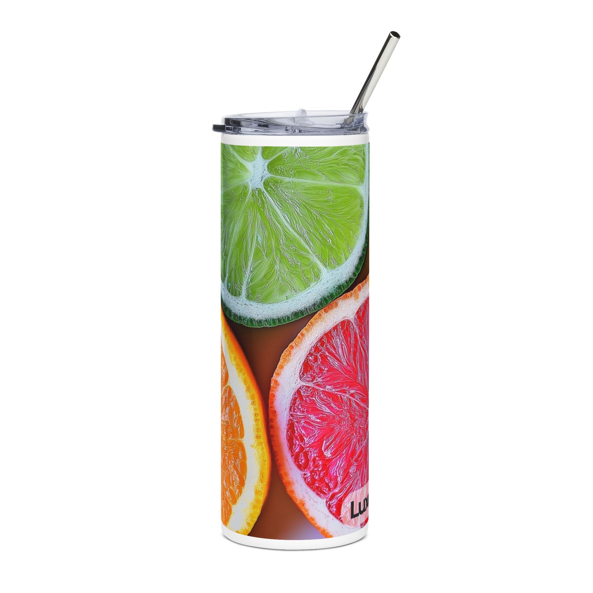 Citrus-Inspired Stainless Steel Tumbler