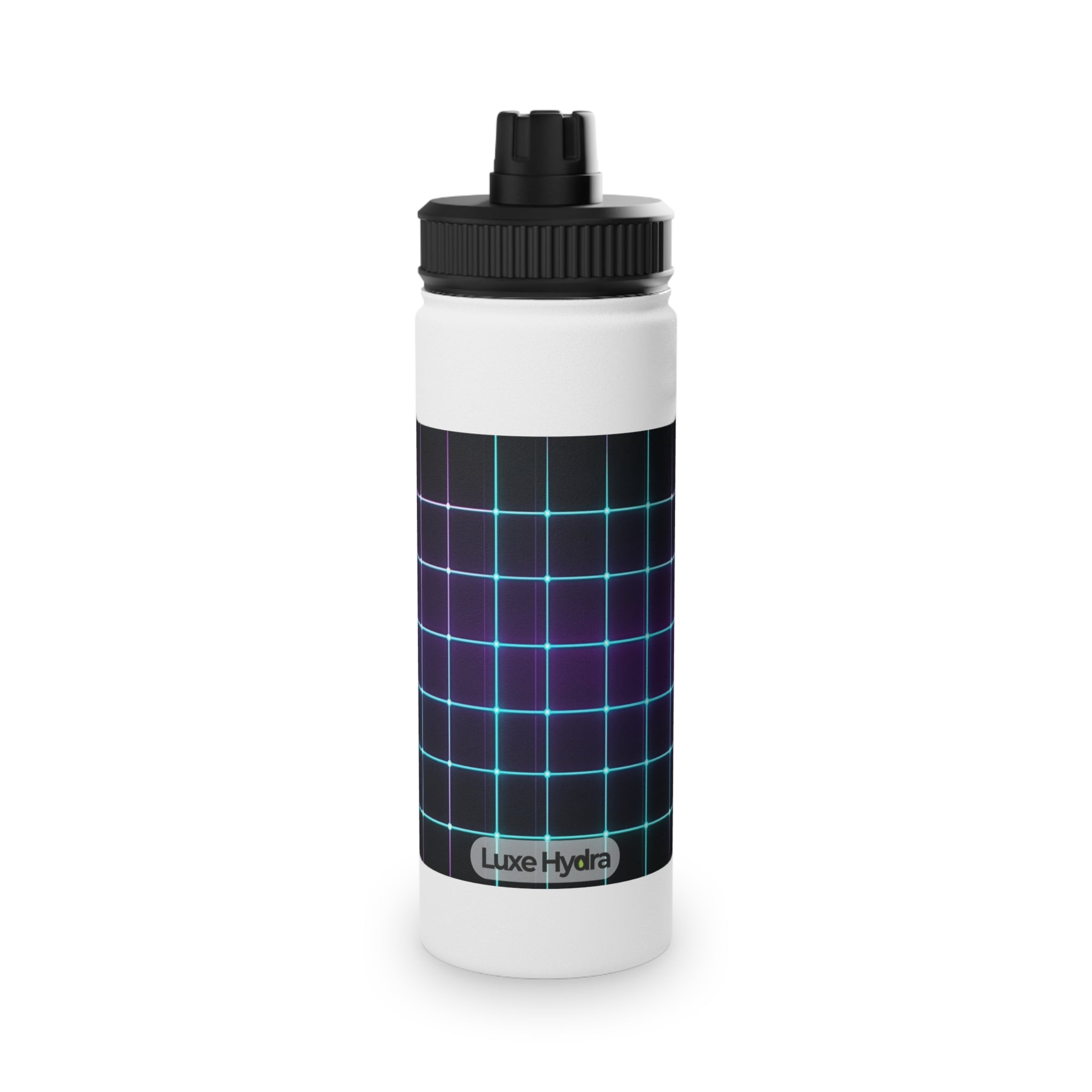 Retro Grid Stainless Steel Water Bottle
