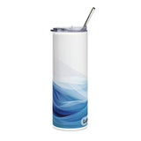 Custom Wave Design Stainless Steel Tumbler