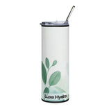 Elegant Leaf Design Stainless Steel Tumbler