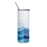 Custom Wave Design Stainless Steel Tumbler