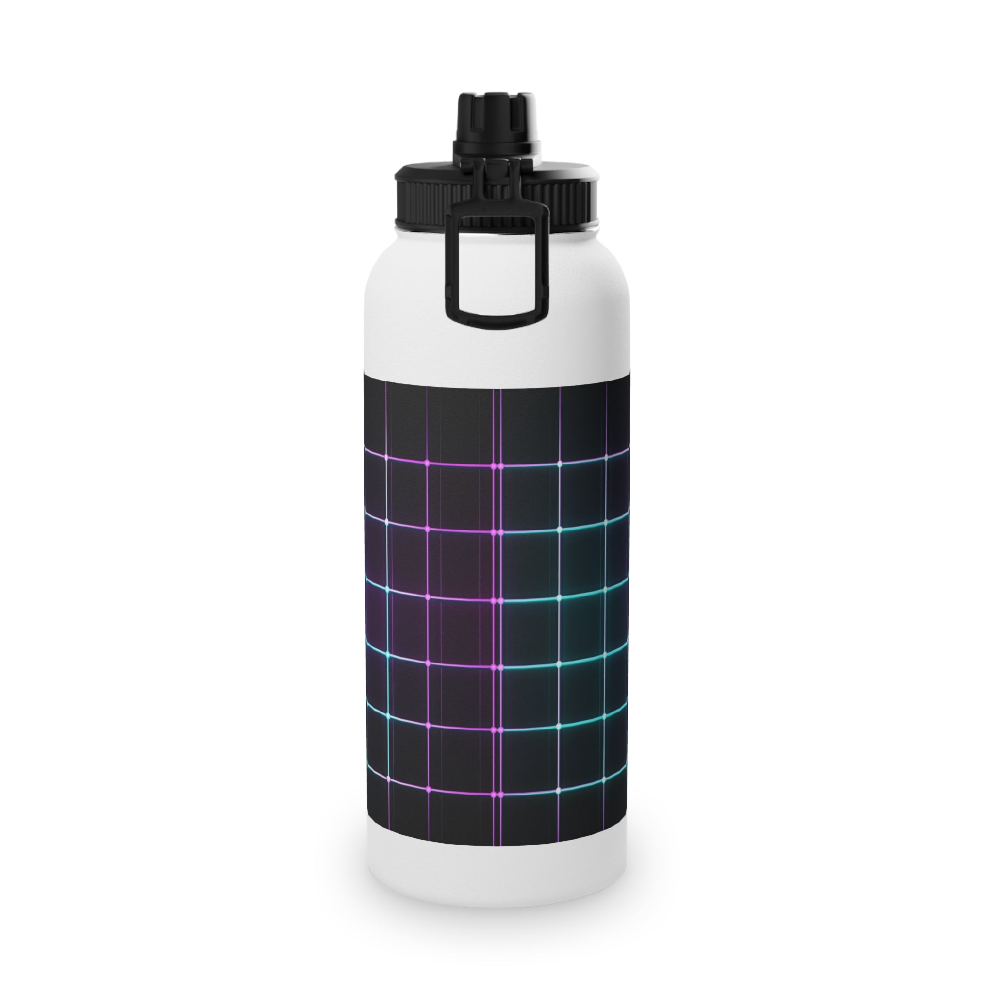 Retro Grid Stainless Steel Water Bottle
