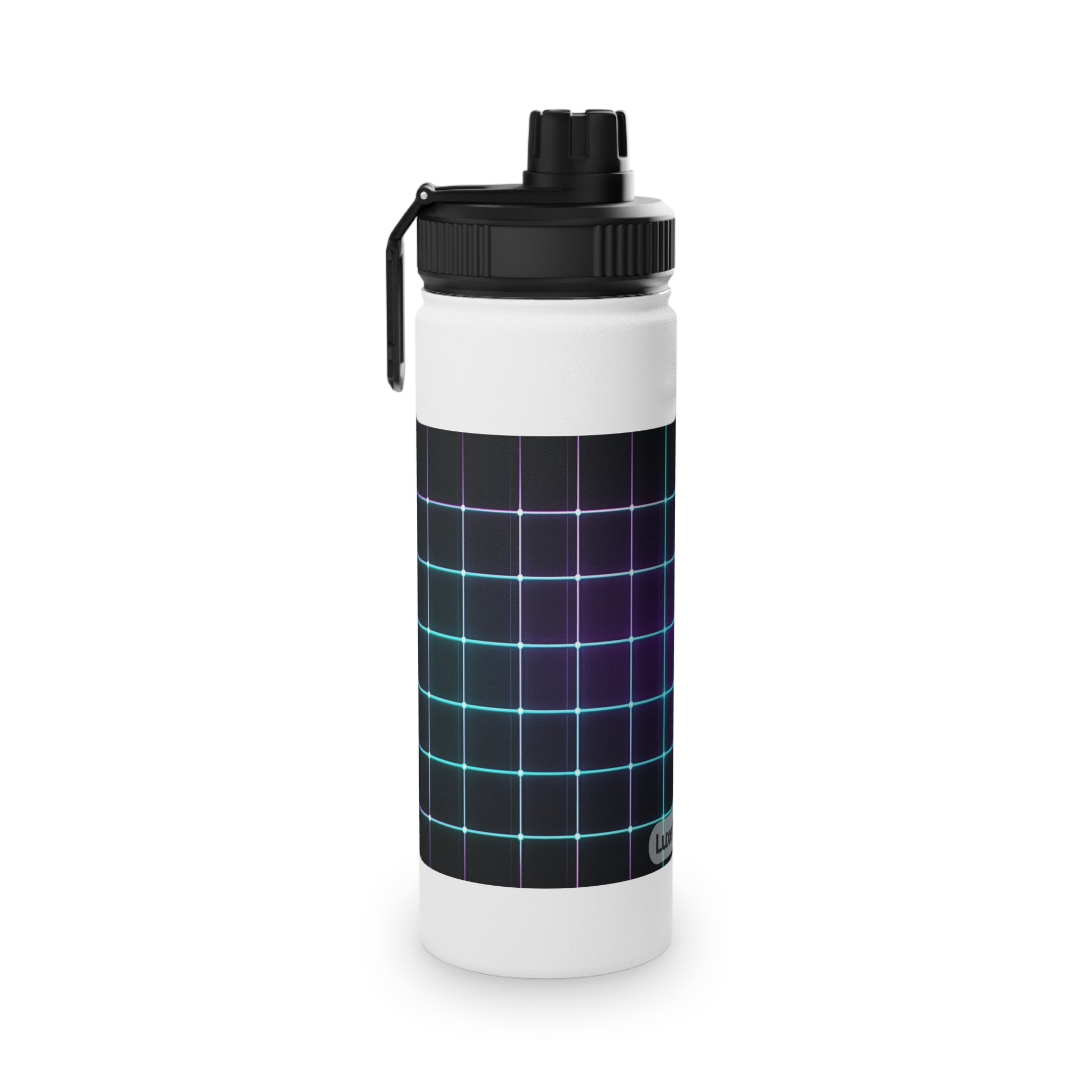 Retro Grid Stainless Steel Water Bottle