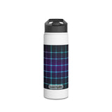 Vibrant Grid Pattern Stainless Steel Water Bottle