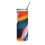 Colorful Floral Stainless Steel Tumbler
