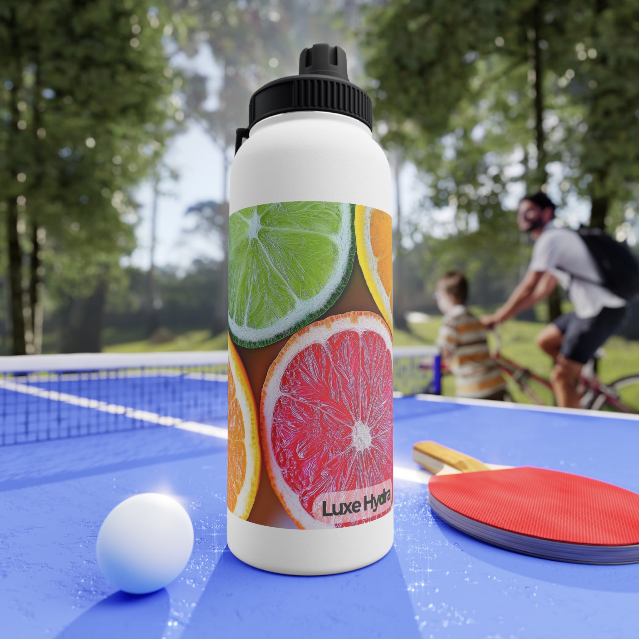 Citrus-themed Stainless Steel Water Bottle