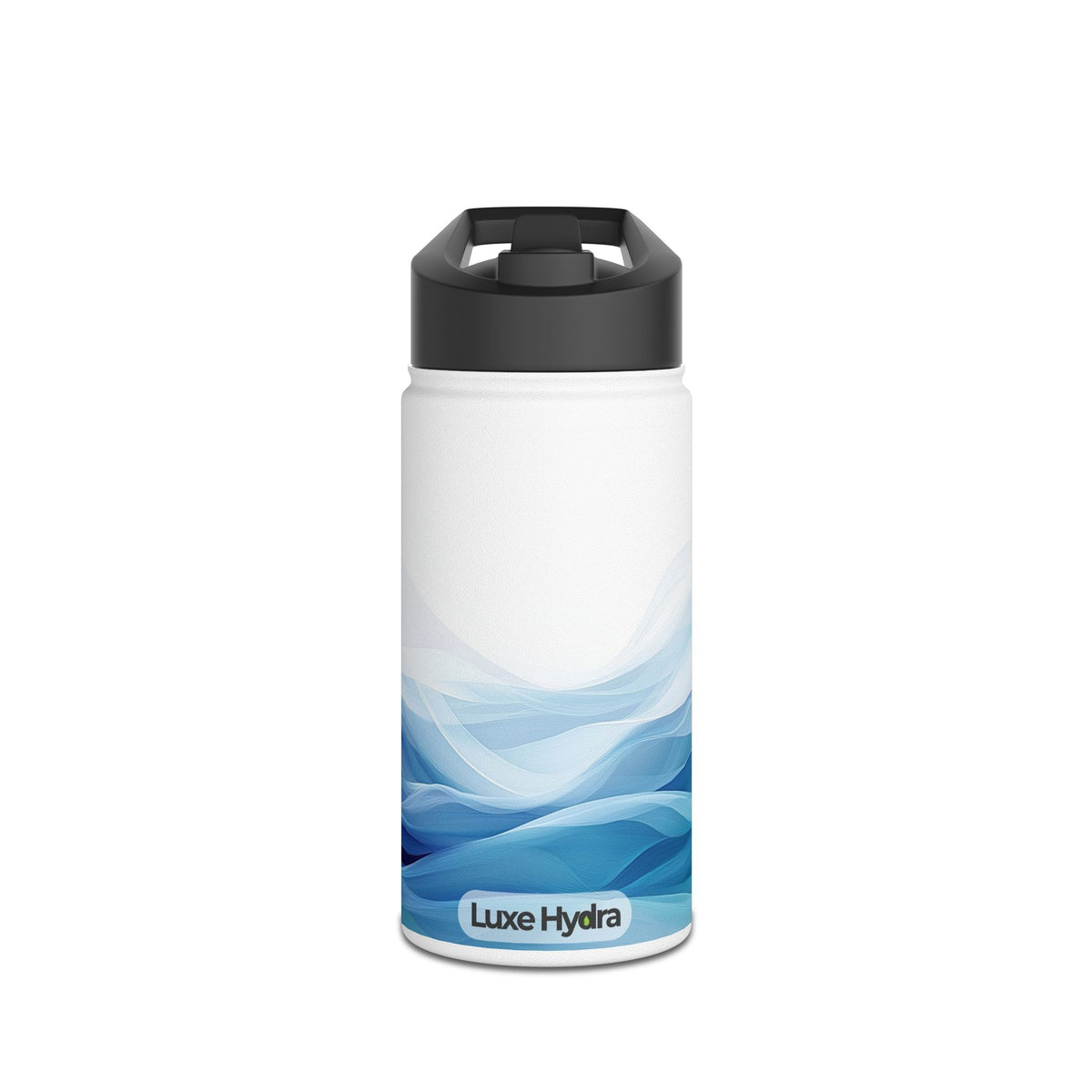 Trendy Stainless Steel Water Bottle with Wave Design
