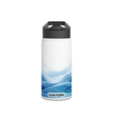 Trendy Stainless Steel Water Bottle with Wave Design