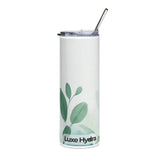 Elegant Leaf Design Stainless Steel Tumbler