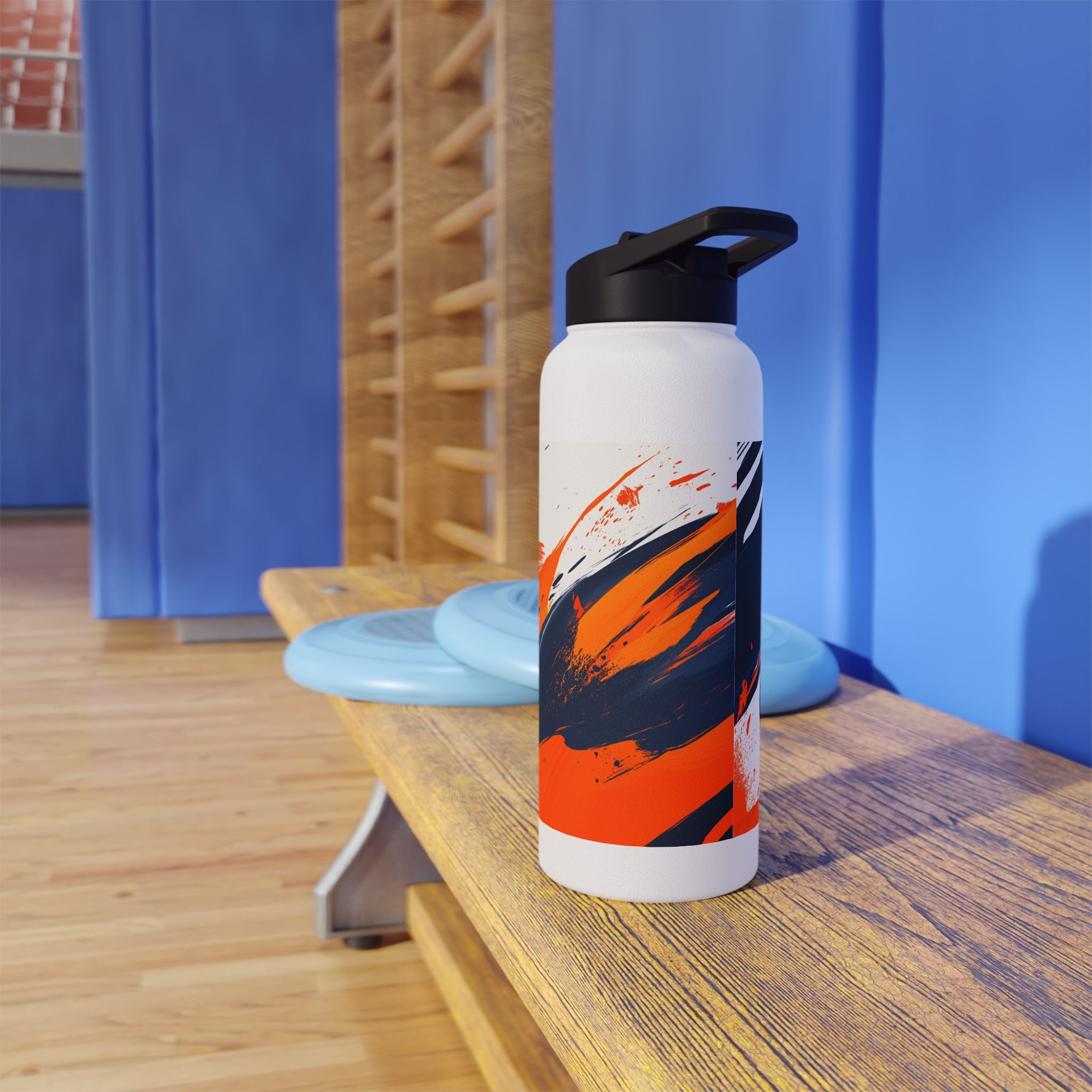 Abstract Modern Stainless Steel Water Bottle