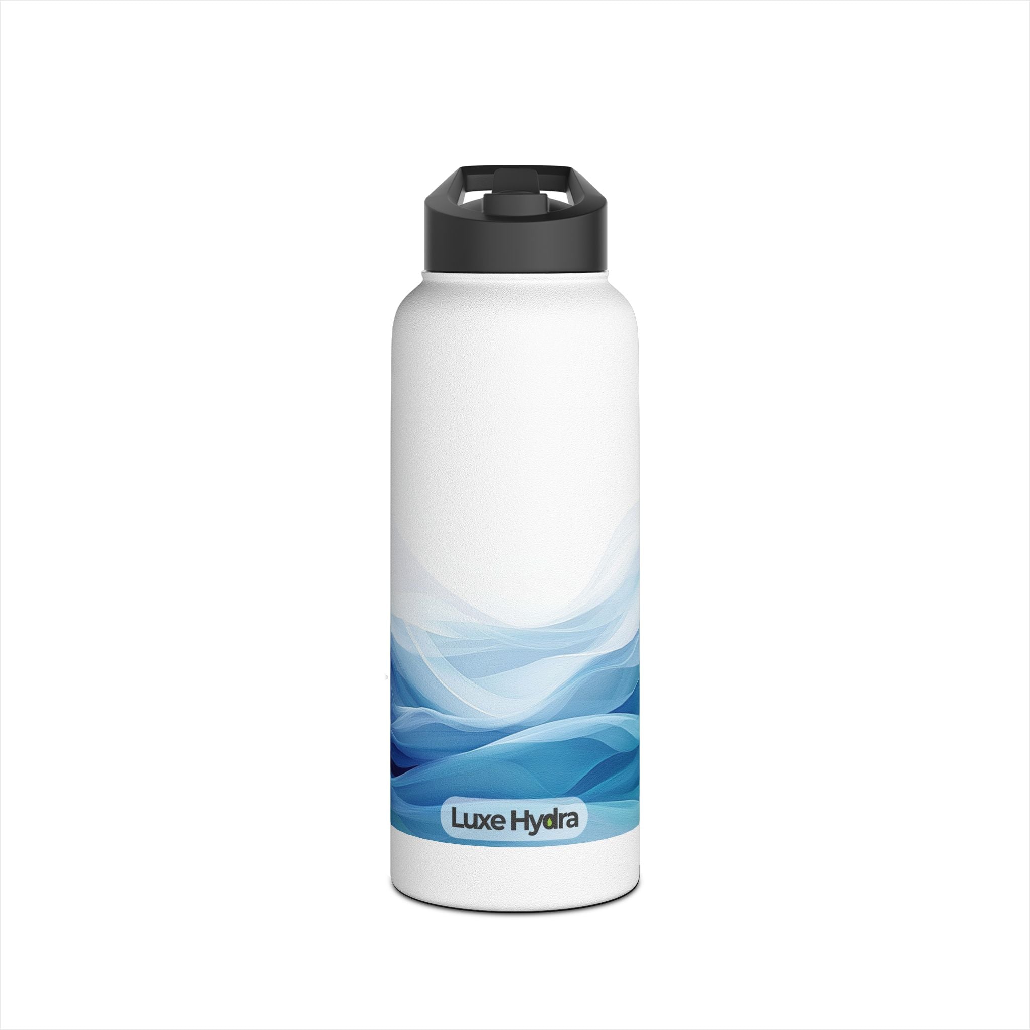 Trendy Stainless Steel Water Bottle with Wave Design
