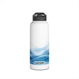 Trendy Stainless Steel Water Bottle with Wave Design