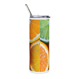 Citrus-Inspired Stainless Steel Tumbler