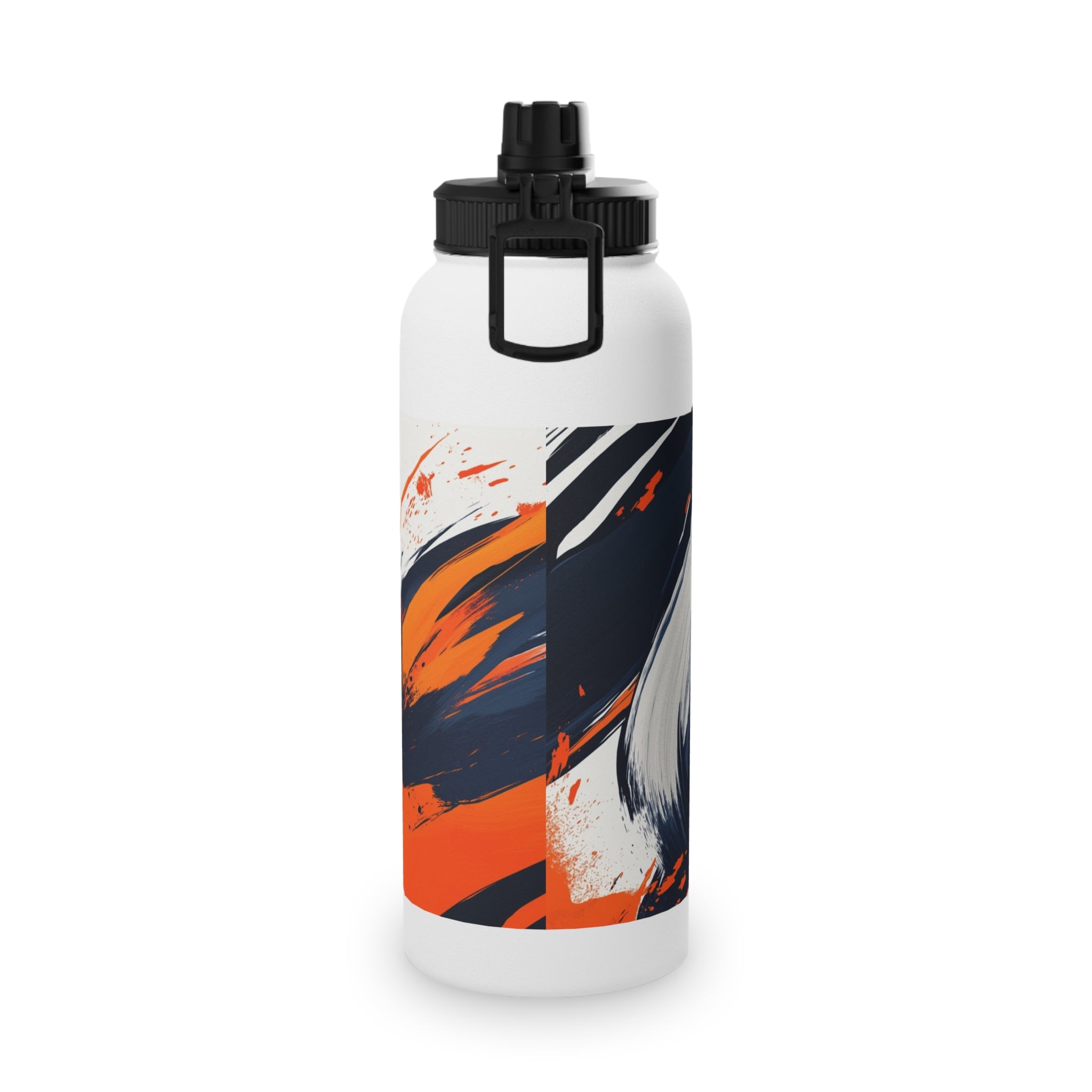 Abstract Color Splash Stainless Steel Water Bottle