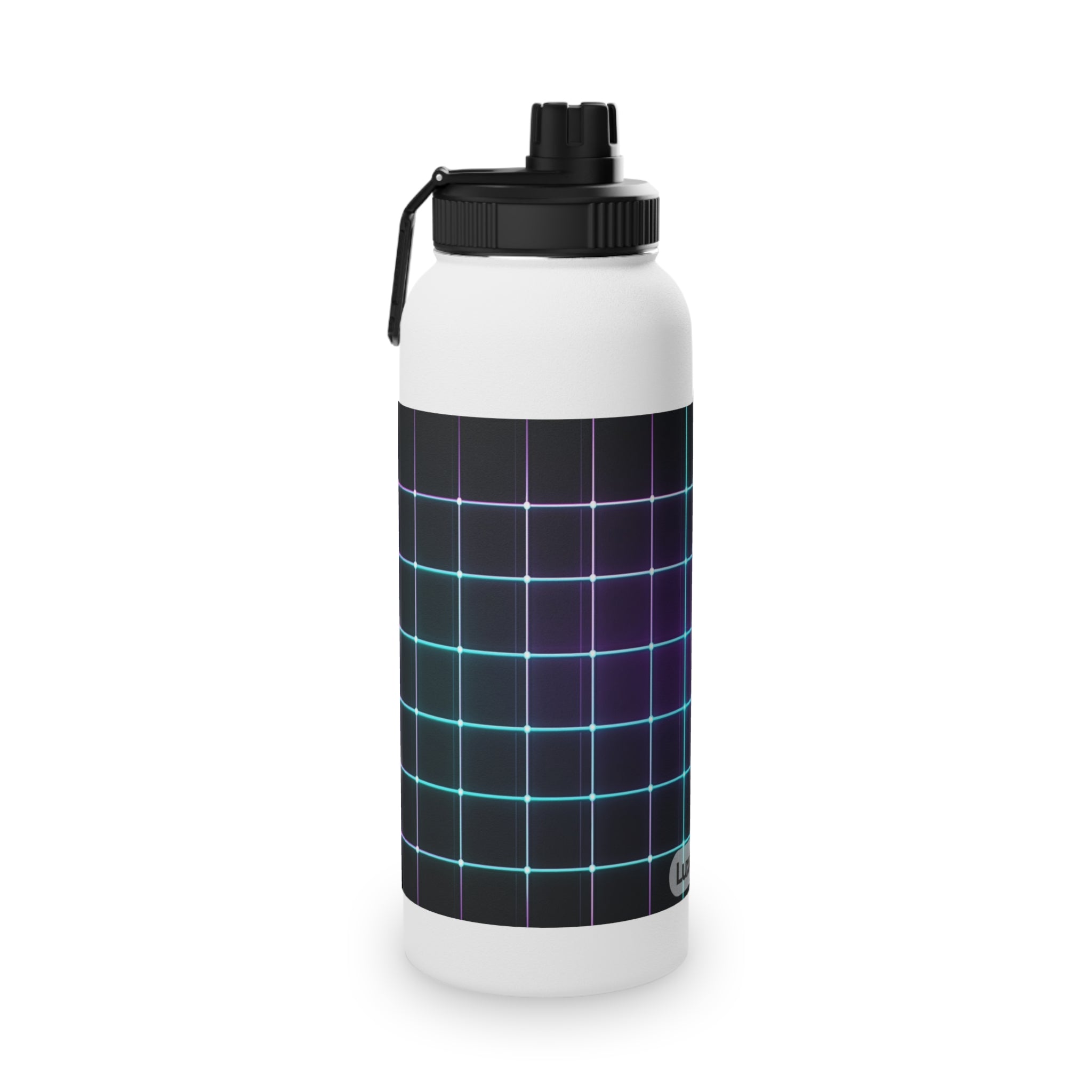 Retro Grid Stainless Steel Water Bottle