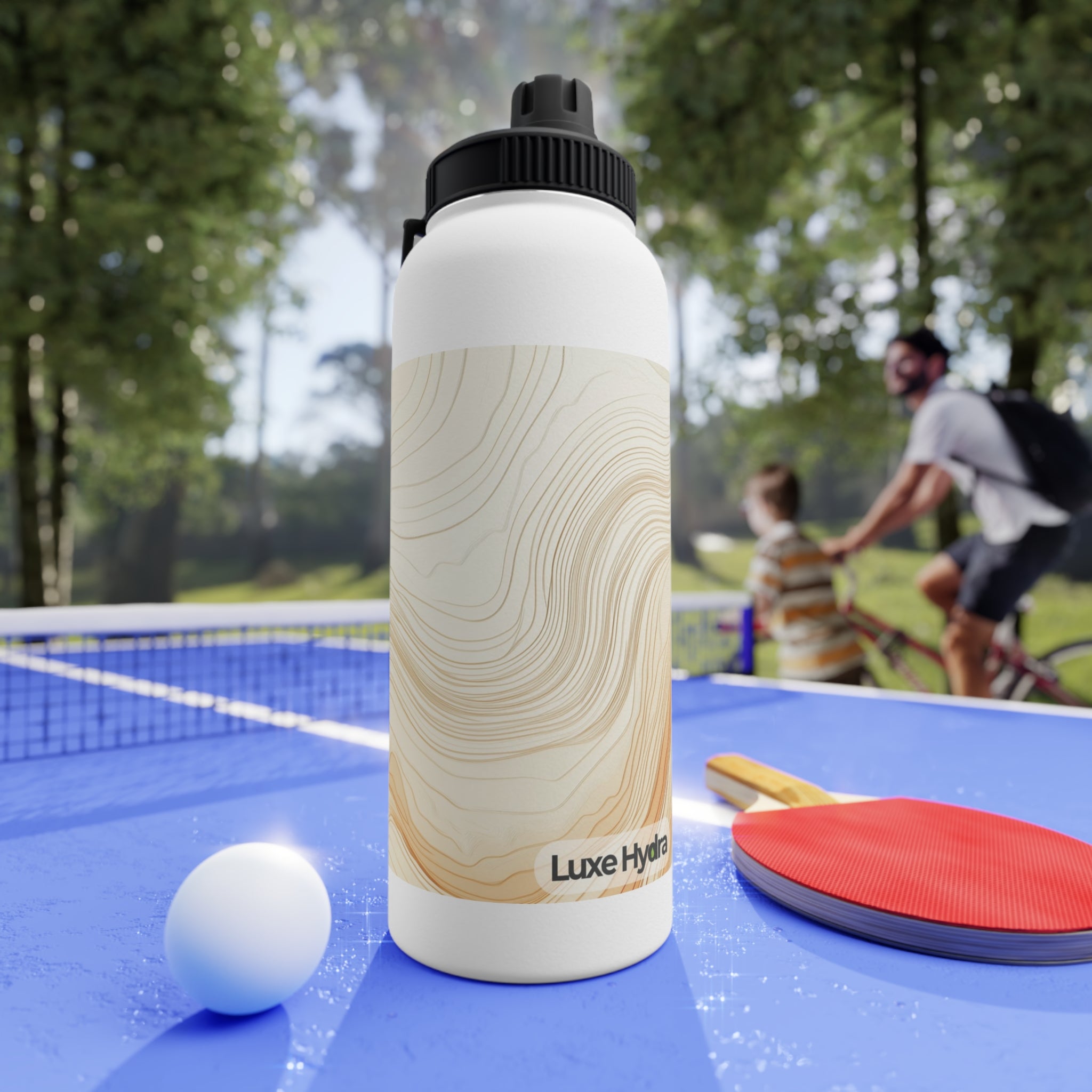 Elegant Marble Pattern Stainless Steel Water Bottle