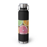 Citrus Print Insulated Water Bottle