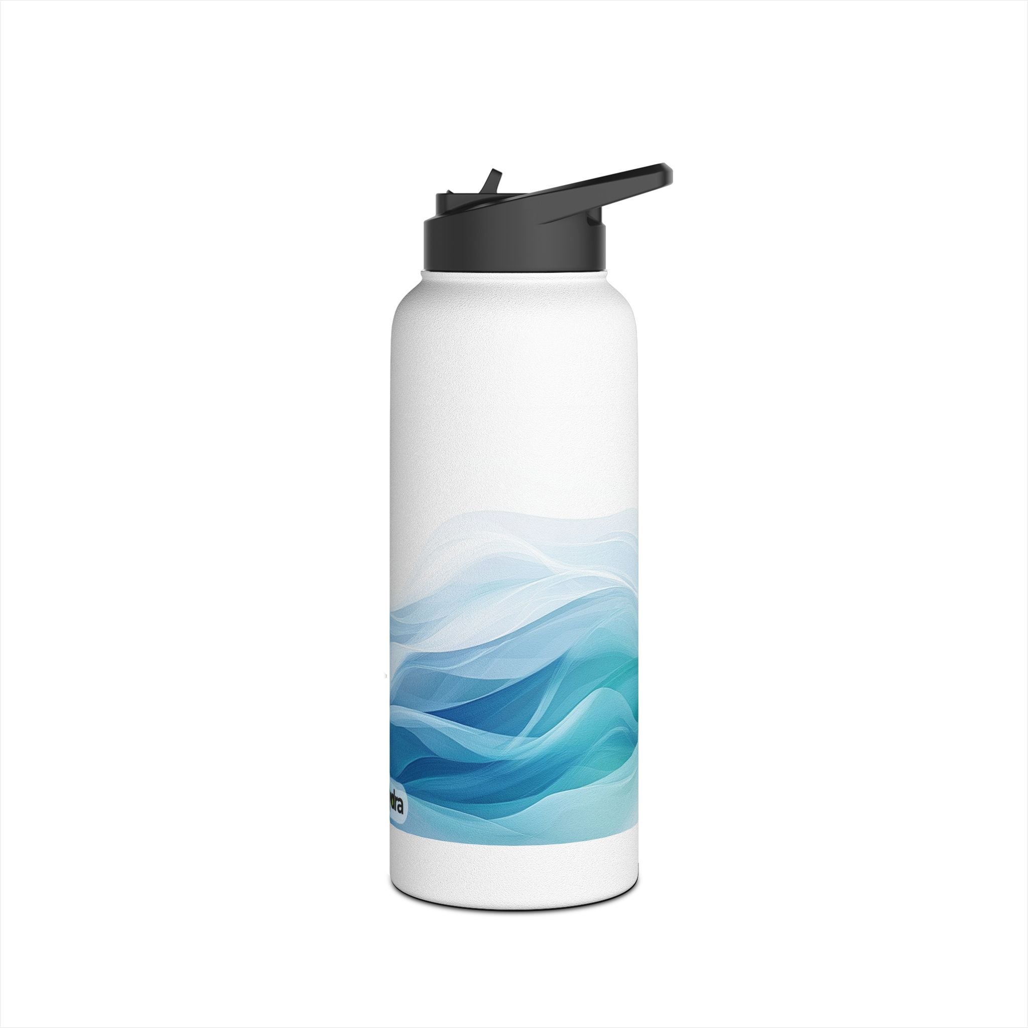 Trendy Stainless Steel Water Bottle with Wave Design