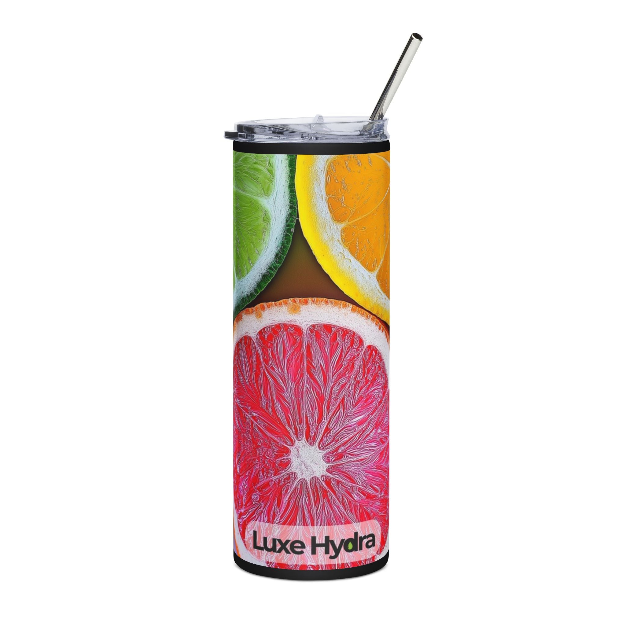 Citrus-Inspired Stainless Steel Tumbler