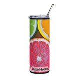 Citrus-Inspired Stainless Steel Tumbler