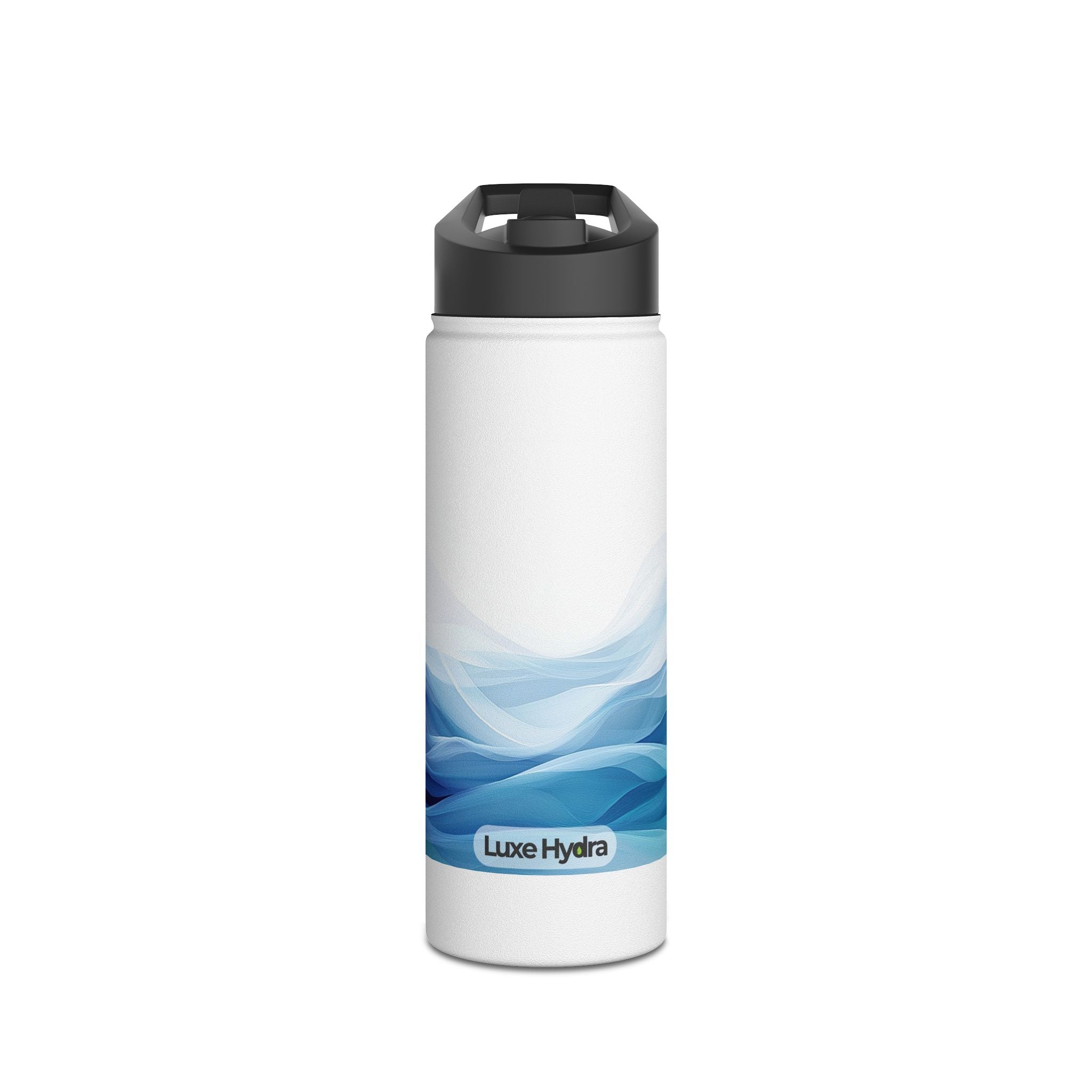 Trendy Stainless Steel Water Bottle with Wave Design
