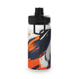Abstract Color Splash Stainless Steel Water Bottle