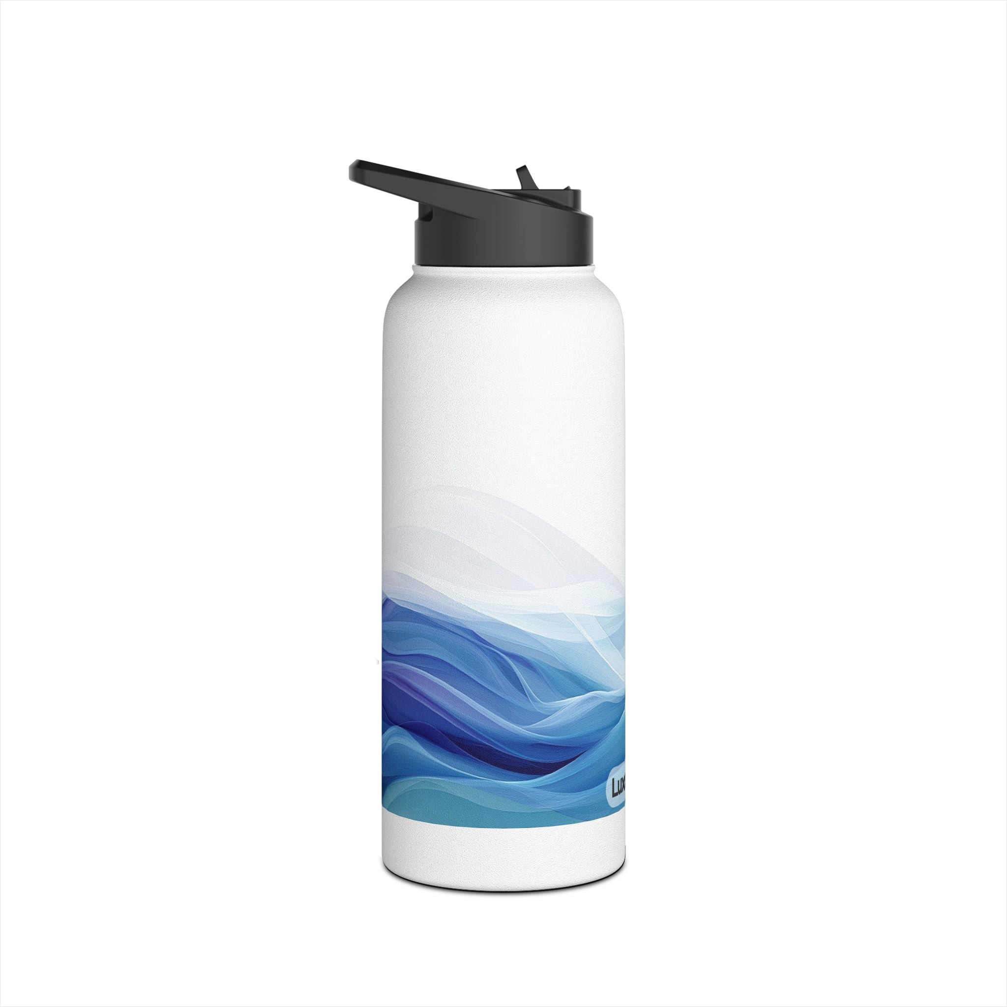 Trendy Stainless Steel Water Bottle with Wave Design